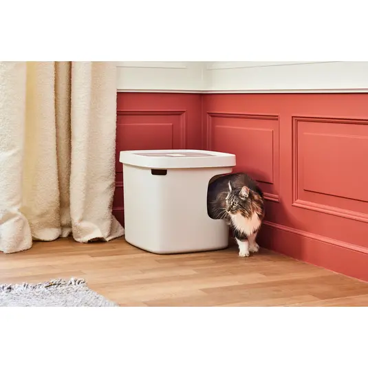 Moderna Cubana Stylish and functional corner-entry cat litter box L 49.5 x W 49.5 x H 43 cm.webp