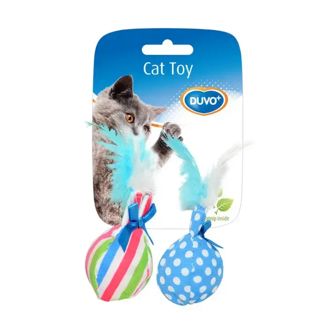 [LR1717023] Duvo Assortment Balls With Feather Mixed Colors 14 x 8 x 4cm[Dimension - 14 x 8 x 4cm] (1).webp