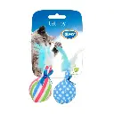 [LR1717023] Duvo Assortment Balls With Feather Mixed Colors 14 x 8 x 4cm[Dimension - 14 x 8 x 4cm] (1).webp