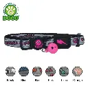 DOCO® Reflective Cat Collar  - Printed Pattern, 1.0 X 19-31cm(XS) Black (7).webp
