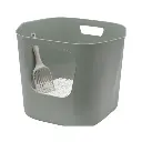 Moderna Lotus Cat Litter Box 54.4 x 43.9 x 40.5 cm-Olive Green.webp