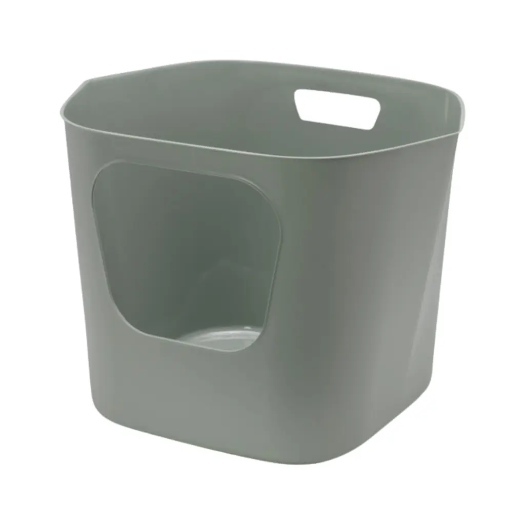 [MOD-BM00-0373-0041] Moderna Lotus Cat Litter Box 54.4 x 43.9 x 40.5 cm-Olive Green.webp