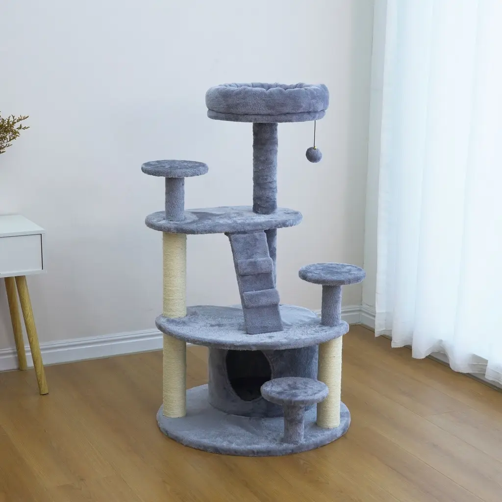 Catry Cat Tower With Scratcher D59x10cm.webp
