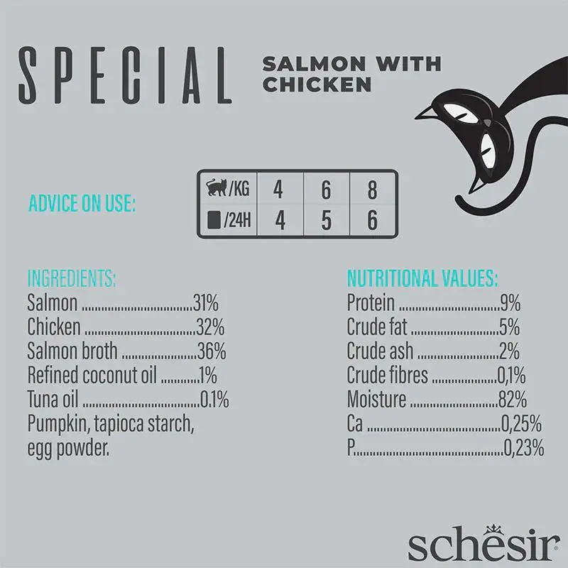 Schesir Special Mousse (Skin & Coat) For Cat - Salmon With Chicken 70g (Min Order- 12 Pouch) (2).webp