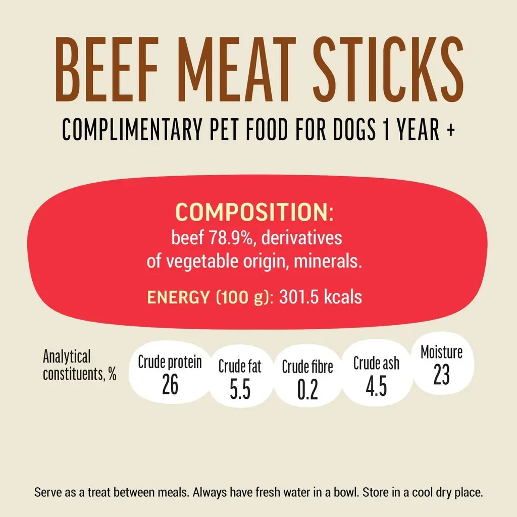 Dog Fest Beef Meat Sticks For Adult Dogs - 45g (1.59oz)[Weight - 45g] (1).webp