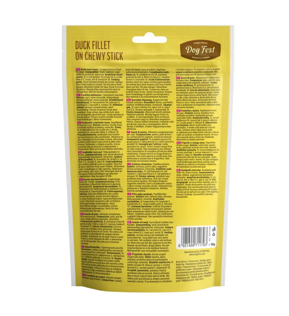Dog Fest Duck Fillet On A Chewy Stick For Adult Dogs - 90g (3.17oz)[Weight - 90g] (1).webp
