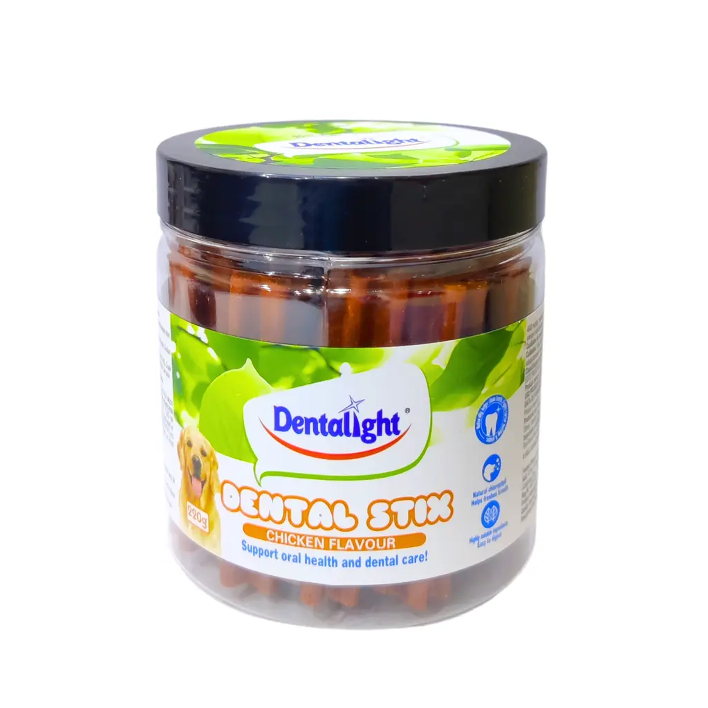 Dentalight - Dental Stix for Dogs - Chicken Flavor - 2.5 inch, 220g