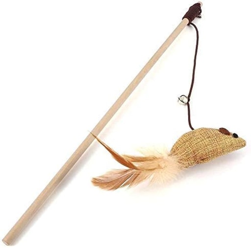 Duvo+ ECO Navy Fish Catnip Playing Rod Toy for Cats, 9x16.5x40cm, Multi-Color, Interactive Fun