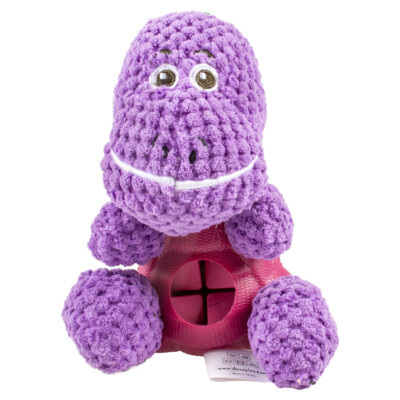  Duvo+ Plush & Rubber T-Rex Dispenser Multicolour, 12x18x16cm 