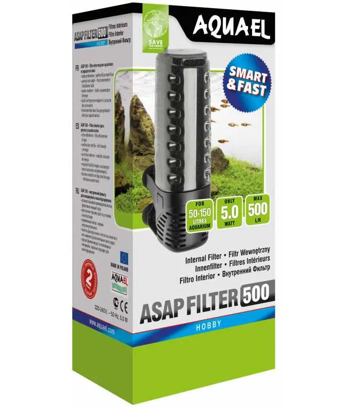 Aquael Asap Internal Filter Flow: 500L/H