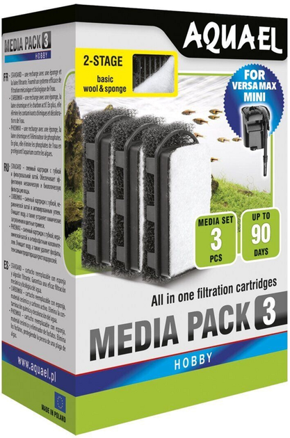 Aquael Mini Standard Media Pack For Versa max Mini - 3 pcs