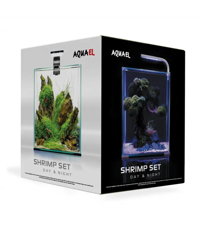 [AQ123262] Aquael Shrimp Set Smart Black Day & Night Nano Aquarium - 20L