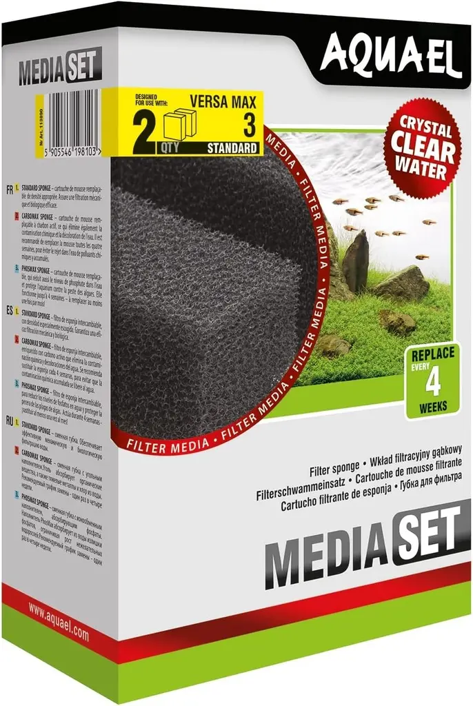 [AQ113890] Aquael Filter Sponge For Versa Max 3-2pcs