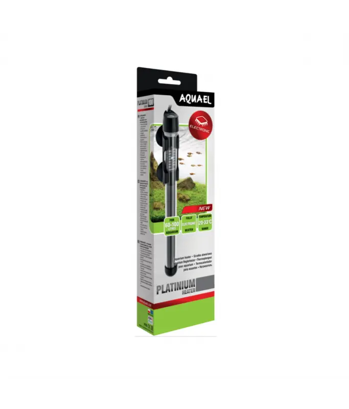 [AQ121242] Aquael Glass Platinium Submersible Aquarium Heater - 50W