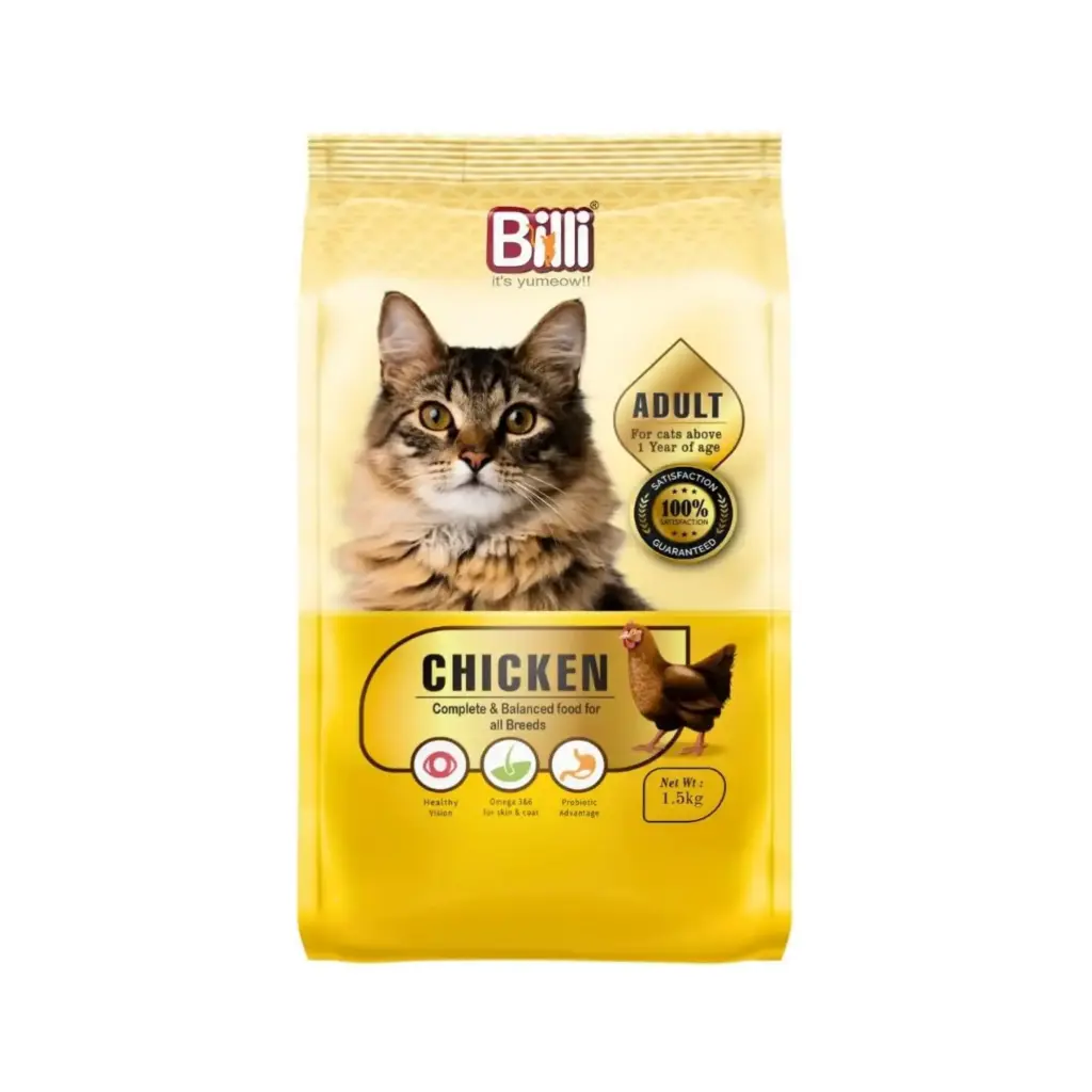 Billi Real Chicken Adult Dry Cat Food - 1.5kg (1.5 kg)
