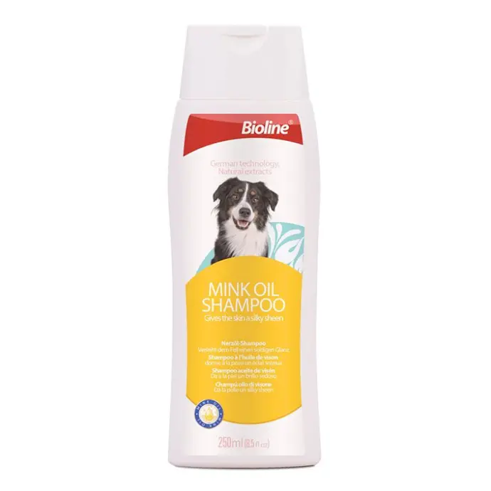 Bioline Mink Oil Dog Shampoo (250ml) - For a Luminous, Healthy Coat