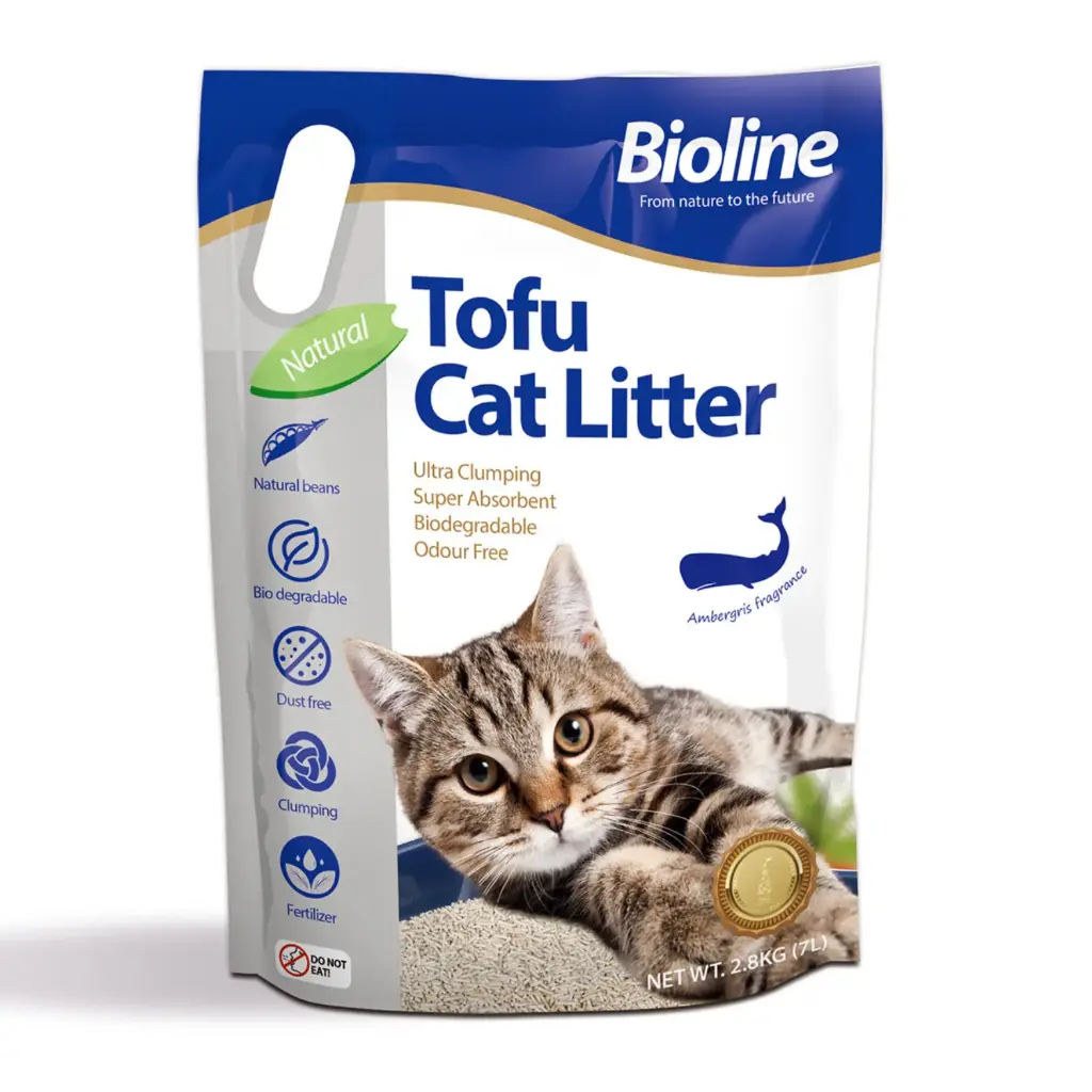 Bioline Tofu Cat Litter 7L - Ambergris Fragrance