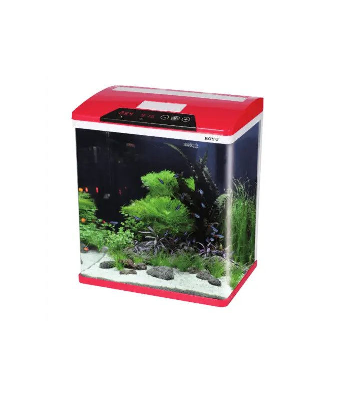 [HG-300 RED] Boyu HG-300 Red Nano Aquarium Tank - 1 Unit