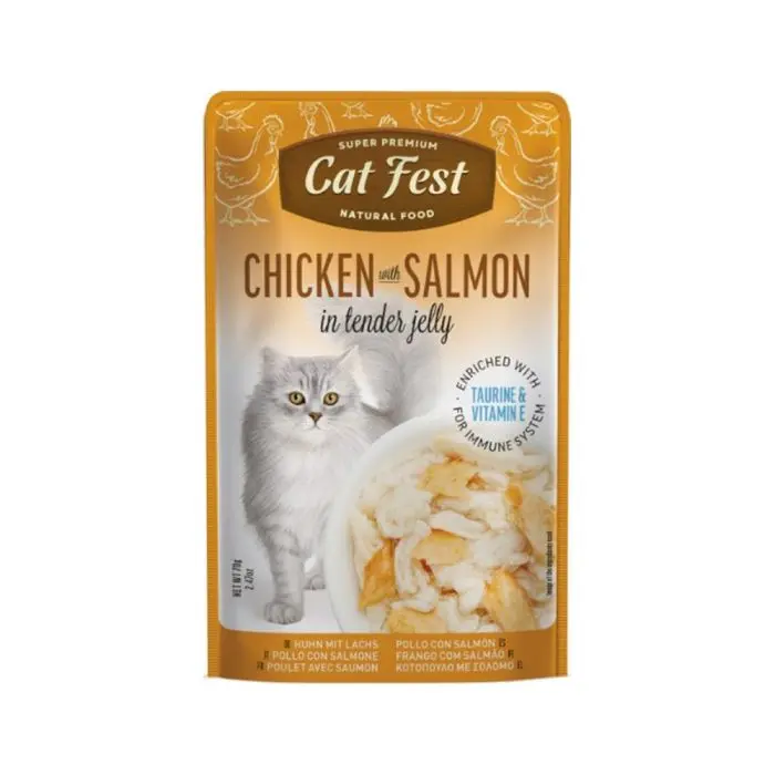 Cat Fest Chicken With Salmon In Tender Jelly For Cats 70g