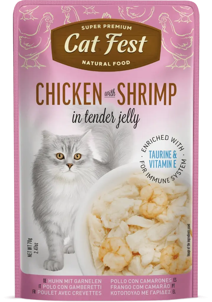 Cat Fest Chicken With Shrimp In Tender Jelly For Cats 70g