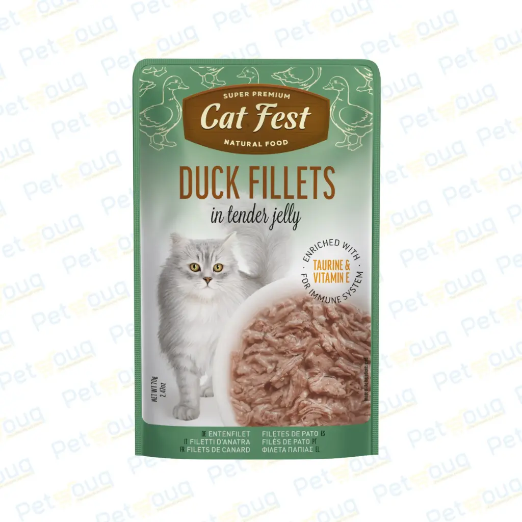 [79218077] Cat Fest Duck Fillets in Tender Jelly Wet Cat Food - 70g