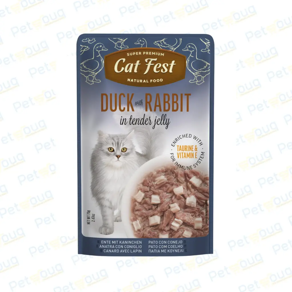 [79218886] Cat Fest Duck with Rabbit in Tender Jelly Wet Cat Food - 70g