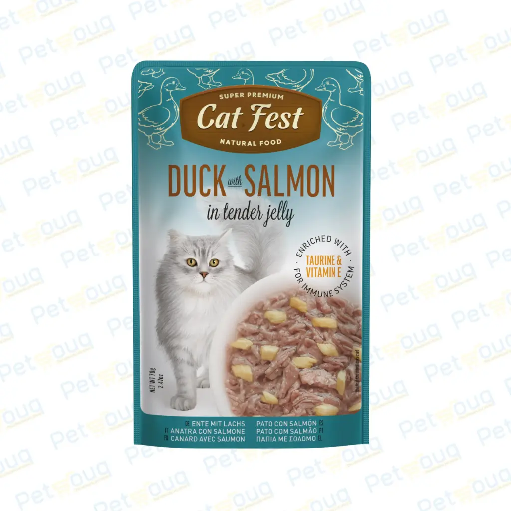 [79218909] Cat Fest Duck with Salmon in Tender Jelly Wet Cat Food - 70g