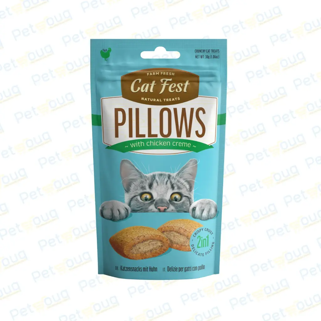 [79207774] Cat Fest Chicken Cream Filled Pillow Cat Treats - 30g