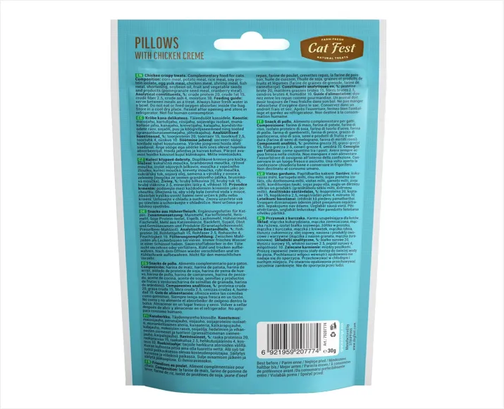 Cat Fest Pillows With Chicken CreamWeight: 30g 