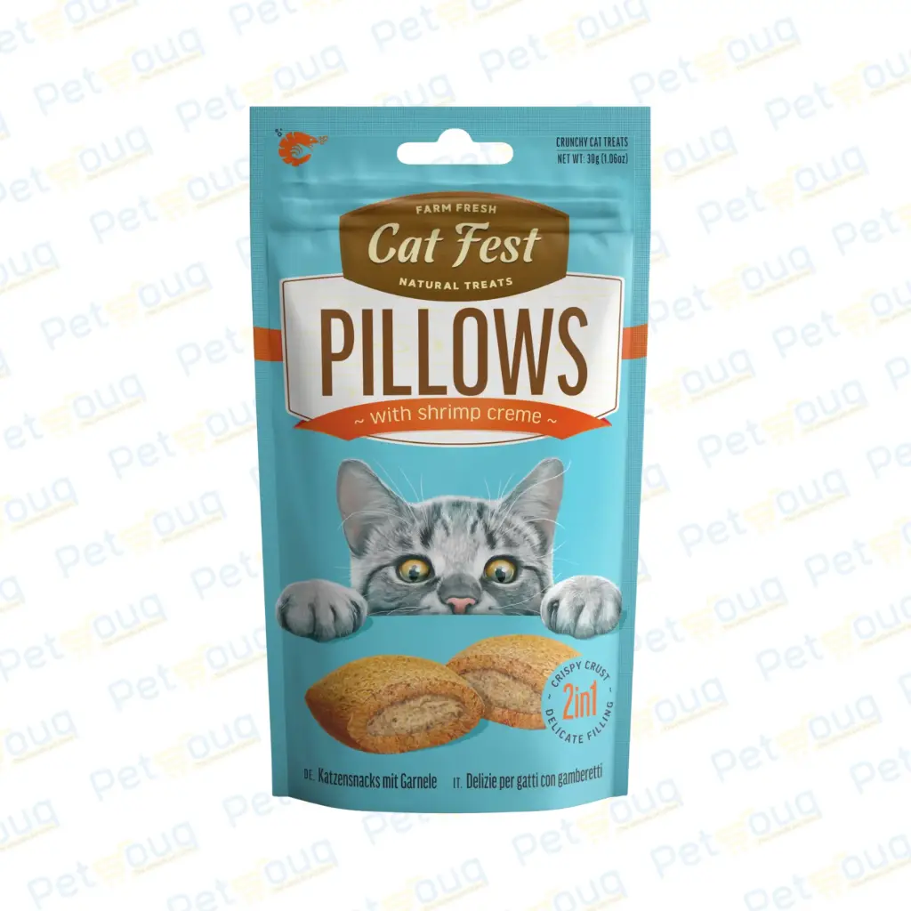 [79207781] Cat Fest Shrimp Cream Filled Pillow Cat Treats - 30g