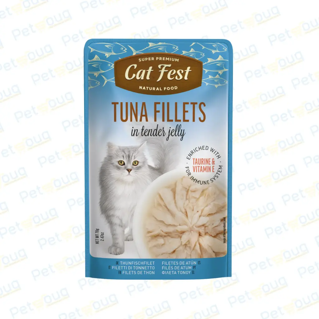 [79217995] Cat Fest Tender Jelly Tuna Fillets Wet Cat Food Can 70g