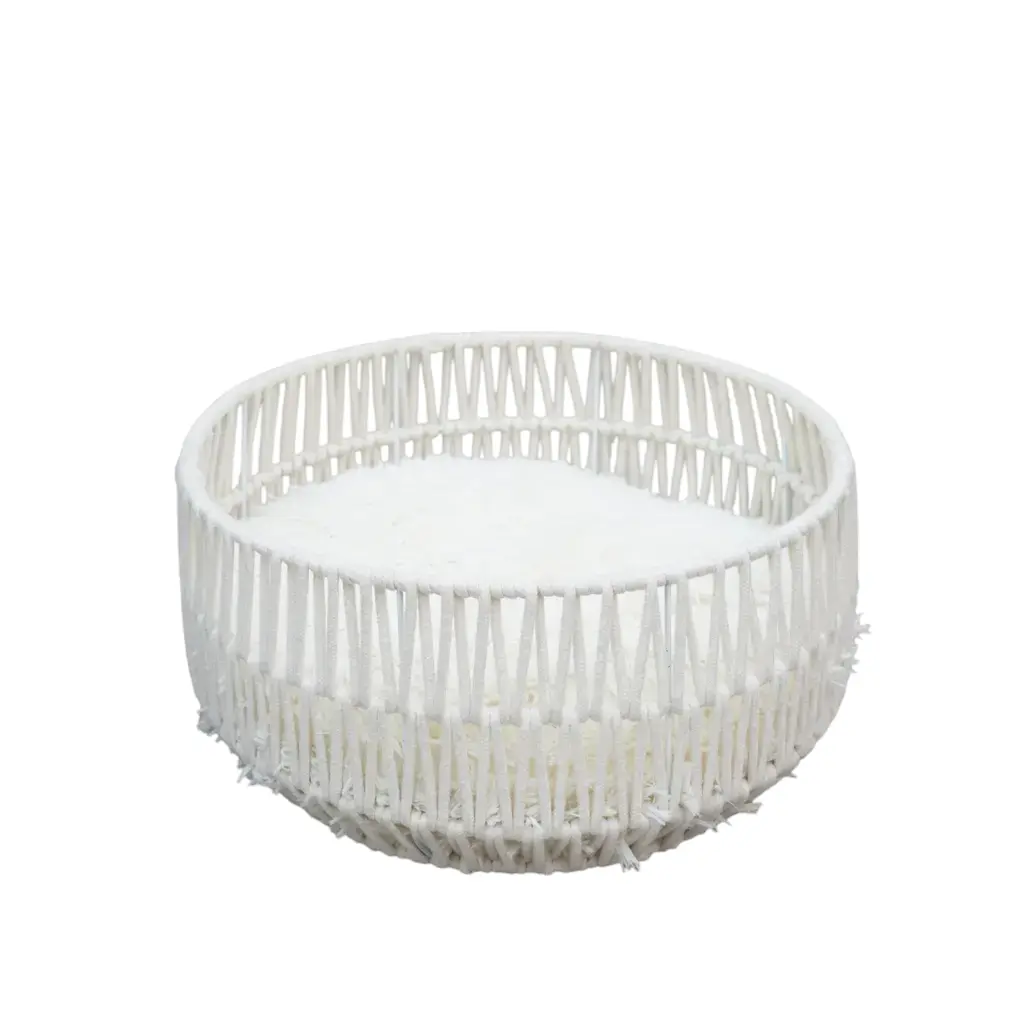 [HY240185] Catry Plush Basket Bed for Cats - 40 x 40cm