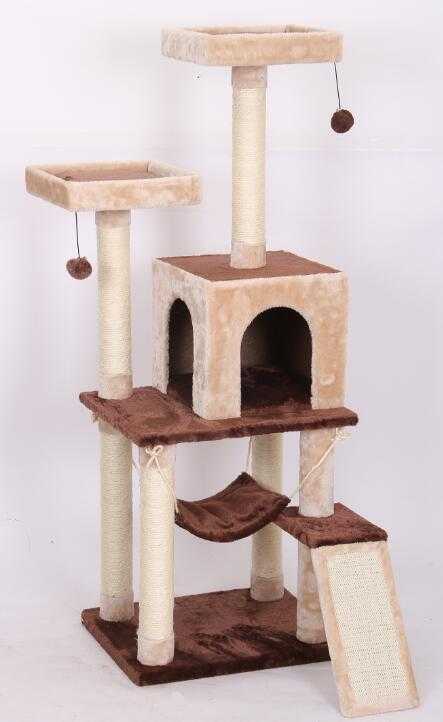 Catry Cat Tower With Scratcher 50x40x136cm