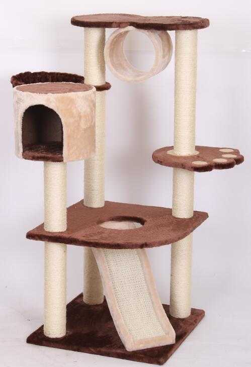 [HY6686] Catry Cat Tower With Scratcher 55x55x122cm