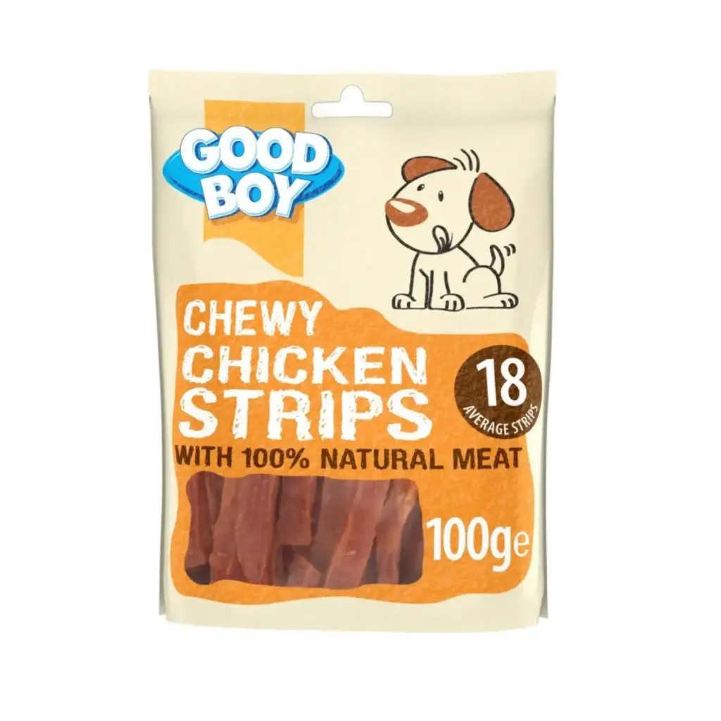 [ART620157] Chewy Chicken Strips Savory Dog Treats - 100g