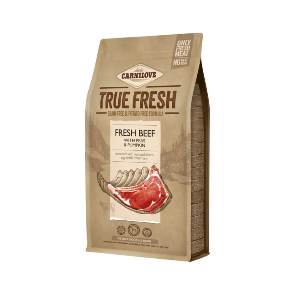[8595602546039] Carnilove True Fresh Beef Grain-Free Adult Dry Dog Food - 1.4kg