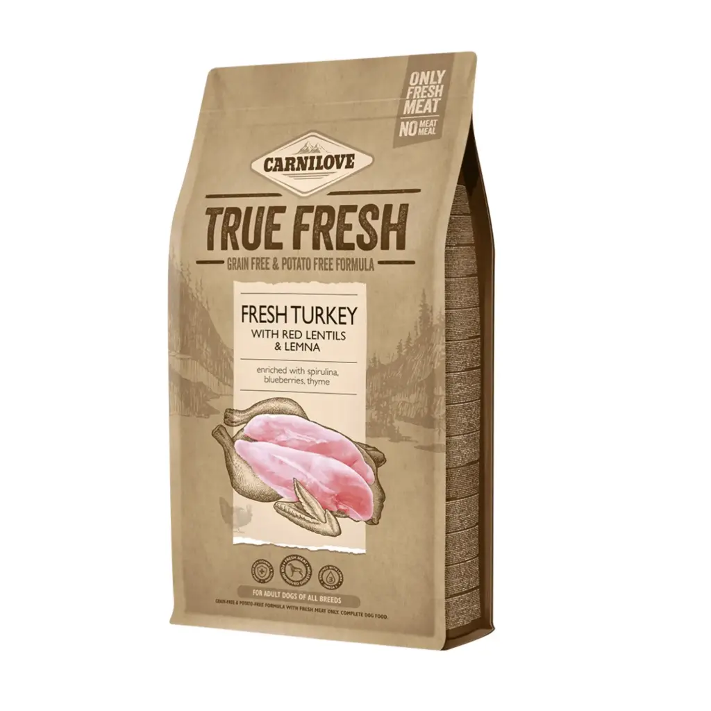 [8595602545957] Carnilove True Fresh Turkey Grain-Free Adult Dry Dog Food - 1.4kg