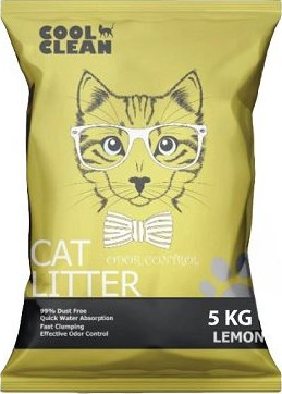 Cool Clean Clumping Cat LitterWeight: 5kg, Fragrance/Flavour: Lemon 
