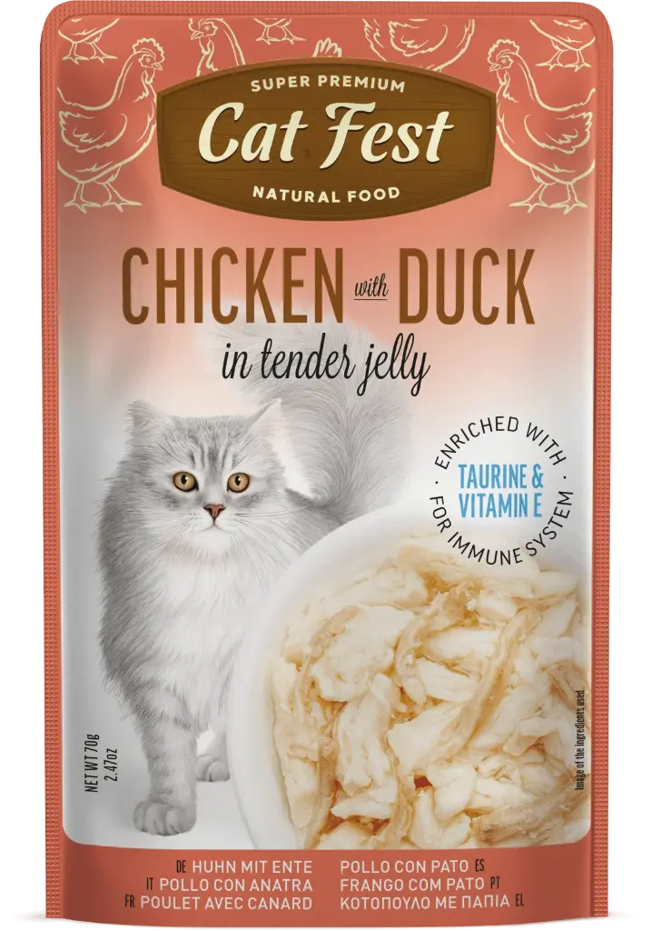 Cat Fest Chicken With Duck In Tender Jelly For Cats 70g