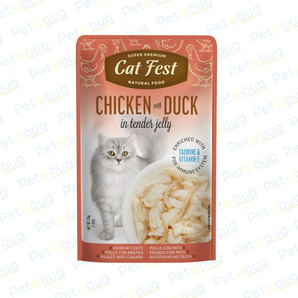 [79218060] Cat Fest Chicken with Duck in Tender Jelly Wet Cat Food - 70g
