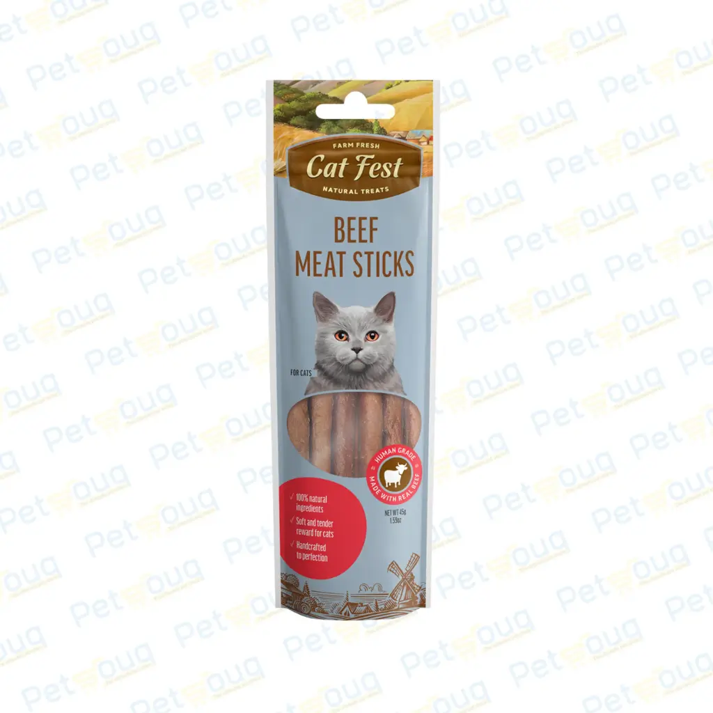 [79711571] Cat Fest Beef Meat Sticks Cat Treats - 45g
