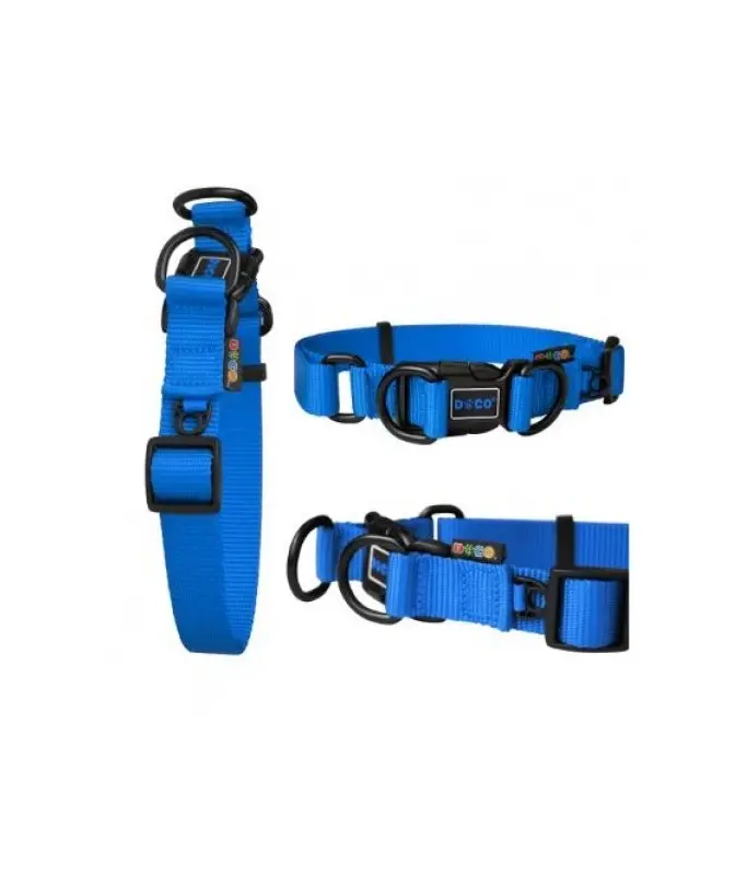 [DCS005-02L] DOCO Double D (DD) - Ring Nylon Collar (DCS005)Color: Blue, Sizes: L