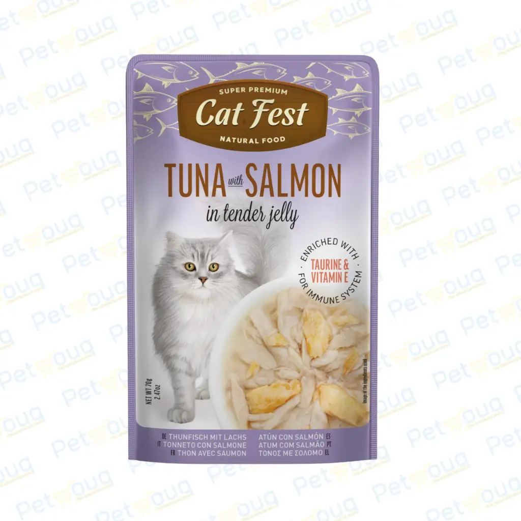 [79218015] Cat Fest Tuna with Salmon in Tender Jelly Wet Cat Food - 70g