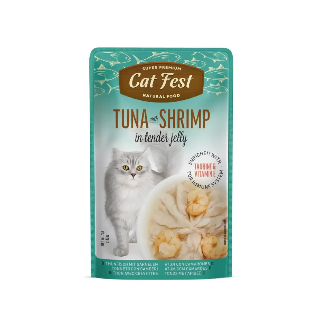 Cat Fest Tuna with Shrimp in Tender Jelly Wet Cat Food - 70g