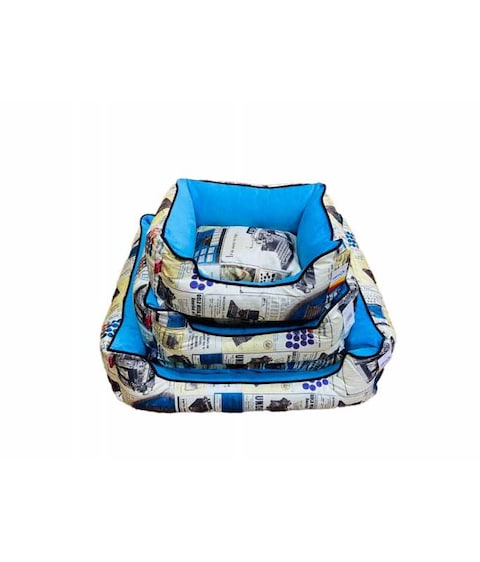 Catry Vintage Pet Comfort Cushion Bed - 80x70x18cm