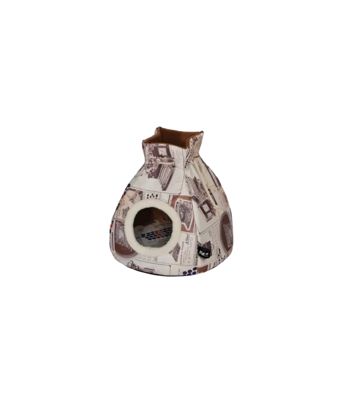 Catry Vintage Tent Style House Bed for Cats - 45cm