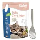 Bioline Tofu Cat Litter (7L Baby Powder) + Moderna Litter Scoop - Odor Control & Easy Cleanup