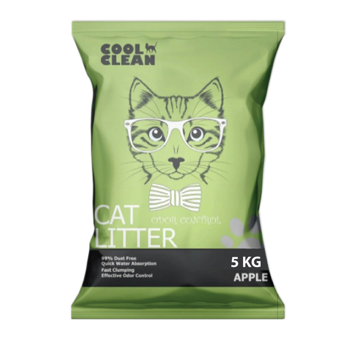 Cool Clean Clumping Cat LitterFragrance/Flavour: Apple, Weight: 5kg 