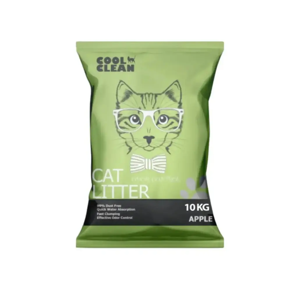 Cool Clean Clumping Cat Litter-10kg, Fragrance/Flavour: Apple