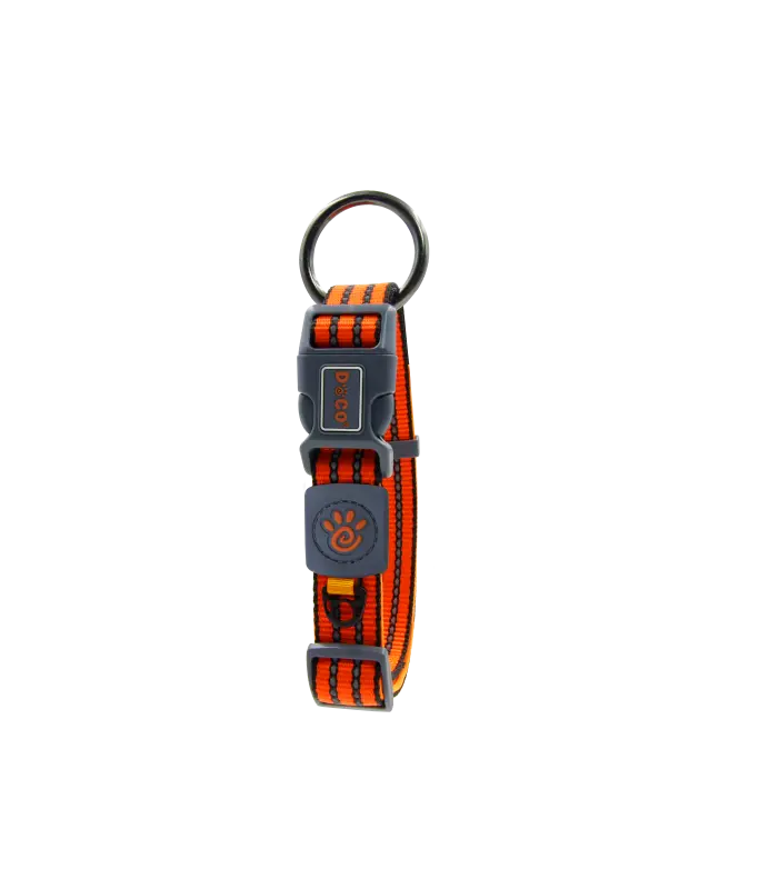 DOCO VARIO O - Ring Collar with Reflective StitchingColor: Orange, Sizes: L
